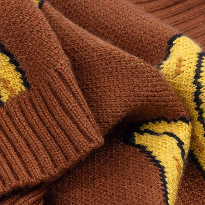 Banana Dog Sweater, Thermal Dog Winter Clothes for Small Dogs Boy Girl, Pet Outfit, Brown, Yellow, XXL