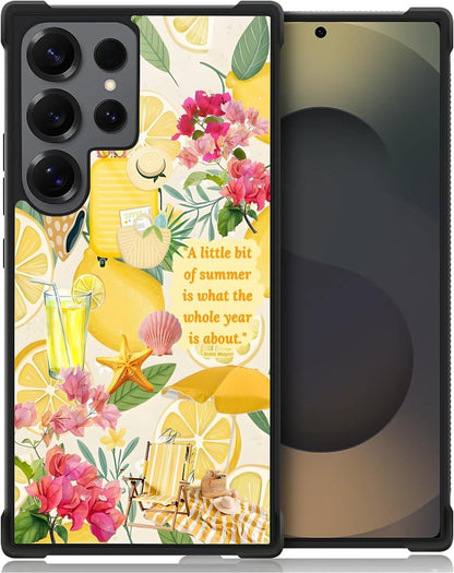 Case for Samsung Galaxy S26 Ultra,Anti-Scratch Reinforced Corners Shockproof Protective Case for Men & Women-Coastal Italy Lemon Beach Collage