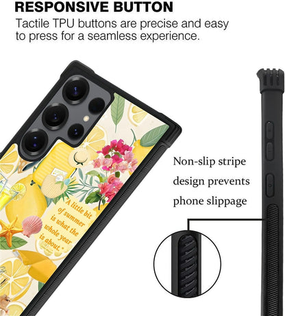 Case for Samsung Galaxy S26 Ultra,Anti-Scratch Reinforced Corners Shockproof Protective Case for Men & Women-Coastal Italy Lemon Beach Collage