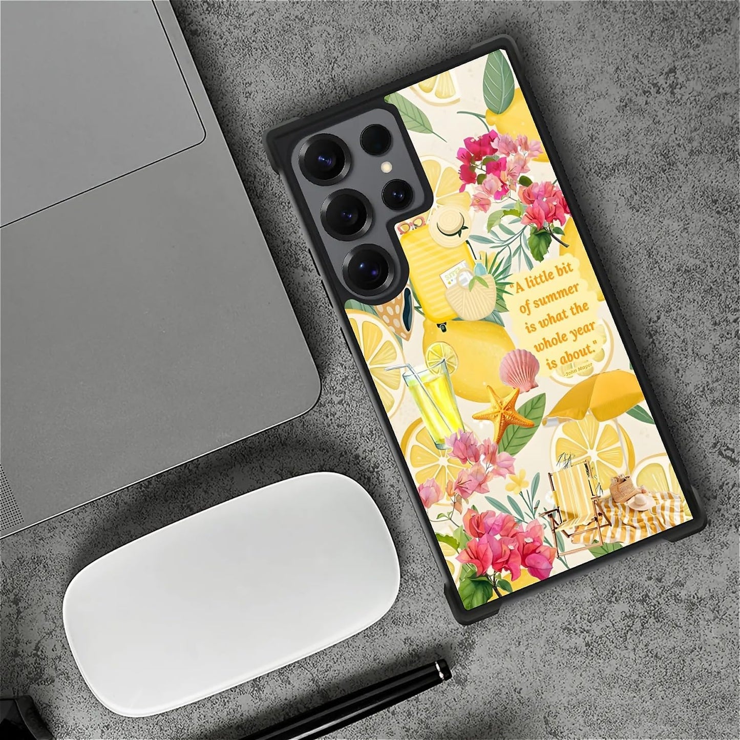 Case for Samsung Galaxy S26 Ultra,Anti-Scratch Reinforced Corners Shockproof Protective Case for Men & Women-Coastal Italy Lemon Beach Collage