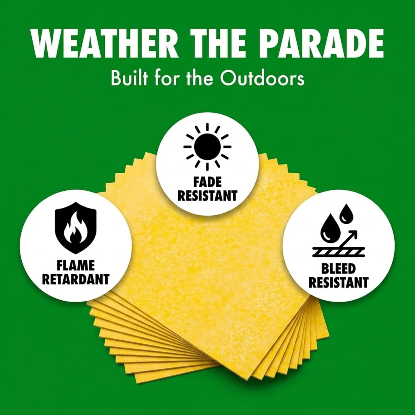 TCDesignerProducts Light Yellow Tissue Parade Float Pomps Pack of 300-5-1/2 Inch Square Sheets, Parade Float Decorations for Trailer, Party Decorations