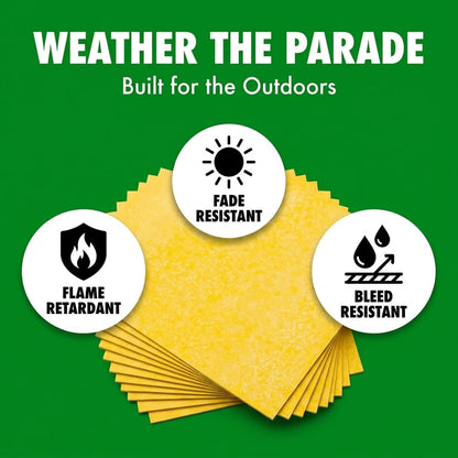 TCDesignerProducts Light Yellow Tissue Parade Float Pomps Pack of 300-5-1/2 Inch Square Sheets, Parade Float Decorations for Trailer, Party Decorations