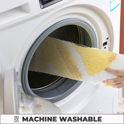 Cute Lemon Bath Mat Super Absorbent and Non-Slip Bathroom Rug Machine Wash Carpet for Sink, Shower and Bedroom (31"x17")