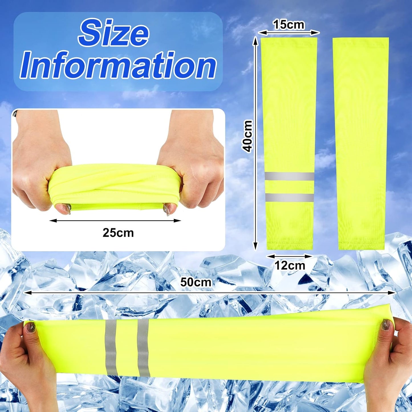 6 Pairs UV Sun Protection Arm Sleeves for Men Women Reflective Cooling Compression Sleeves Golf Outdoor Sports