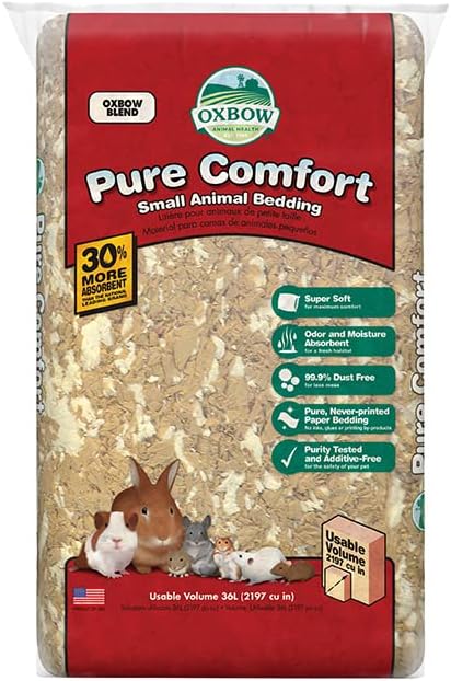 Oxbow Small Animal Bedding, Hamster, Guinea Pig, Rabbit, White, USA, 72 L | Oxbow Small Animal Bedding, Hamster, Guinea Pig, Rabbit, White, USA, 72 L