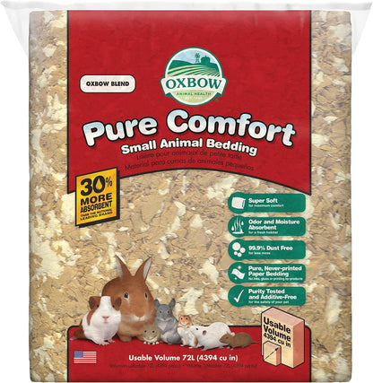 Oxbow Small Animal Bedding, Hamster, Guinea Pig, Rabbit, White, USA, 72 L | Oxbow Small Animal Bedding, Hamster, Guinea Pig, Rabbit, White, USA, 72 L