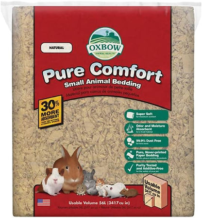 Oxbow Small Animal Bedding, Hamster, Guinea Pig, Rabbit, White, USA, 72 L | Oxbow Small Animal Bedding, Hamster, Guinea Pig, Rabbit, White, USA, 72 L