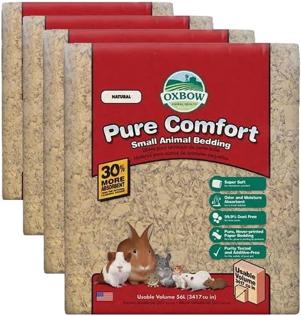 Oxbow Small Animal Bedding, Hamster, Guinea Pig, Rabbit, White, USA, 72 L | Oxbow Small Animal Bedding, Hamster, Guinea Pig, Rabbit, White, USA, 72 L