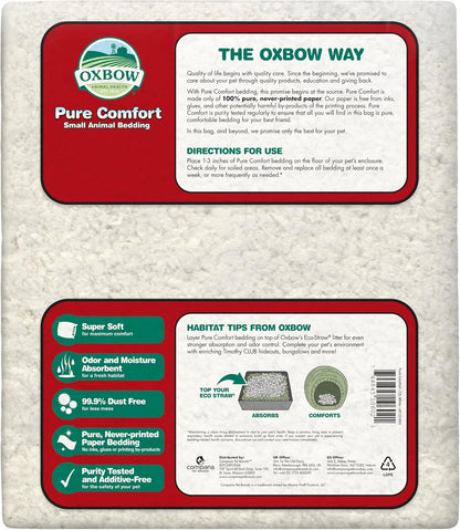 Oxbow Small Animal Bedding, Hamster, Guinea Pig, Rabbit, White, USA, 72 L | Oxbow Small Animal Bedding, Hamster, Guinea Pig, Rabbit, White, USA, 72 L