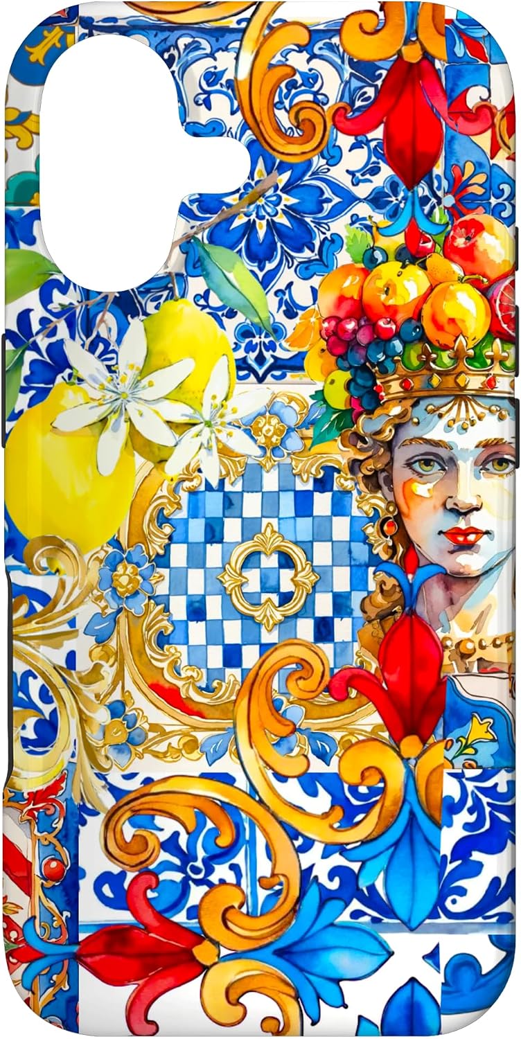 Summer,Lemon,Sicily,Sicilian,Moor’s Head Art Case for iPhone 17