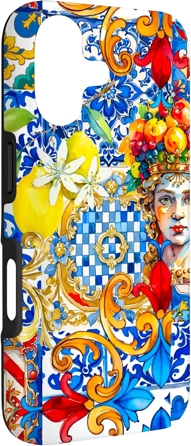 Summer,Lemon,Sicily,Sicilian,Moor’s Head Art Case for iPhone 17