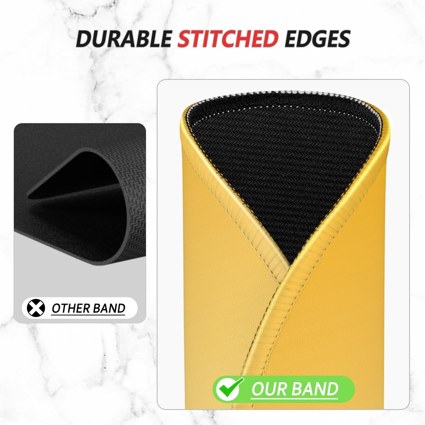 Mouse Pad Non-Slip Rubber Base Smooth Surface Stitched Edges Waterproof Durable Compatible with All Mice for Office & Gaming, Desk Accessory, Diameter 8.7 inch, Yellow Gradient