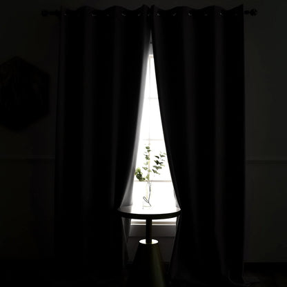 Grommet Top Blackout Long Curtains 95 inch for Apartment Villa Room Window Treatment Set Lemon Yellow Curtains 2 Panels Each is 52 inches Wide by 95 inches Long