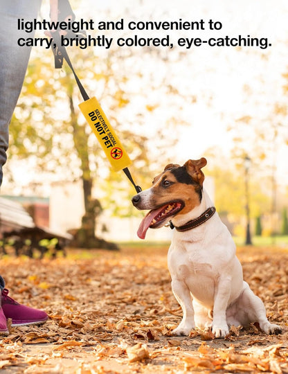 Selectively Social Dog Leash Sleeve with Hanging ID Patch Tag, Funny Do Not Pet Leash Sleeve, Service Dog Patch Accessory for Dog Owners