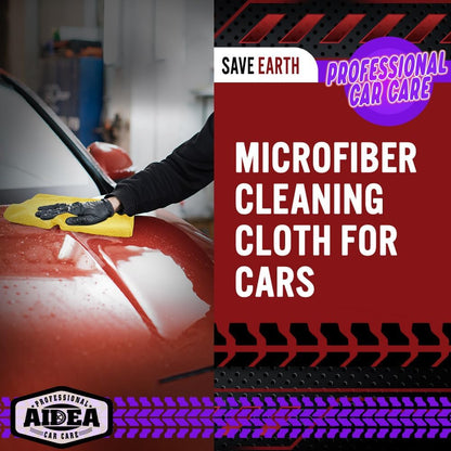 AIDEA Microfiber Cleaning Cloth-10PK, Microfiber Towels for Cars, 12"×12" | Premium Car Cloths, Dusting Cloth Cleaning Rags, Cleaning Towels for SUVs, House, Kitchen, Window, Cleaning Supplies, Yellow