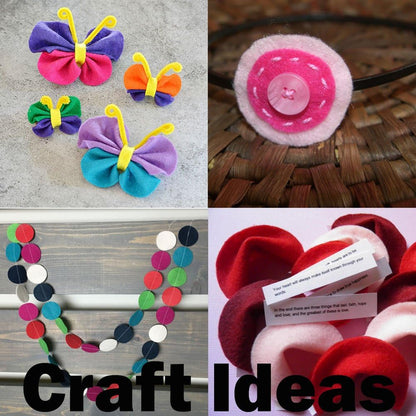 Yellow Craft Felt Circles (1 Inch - 100pc)