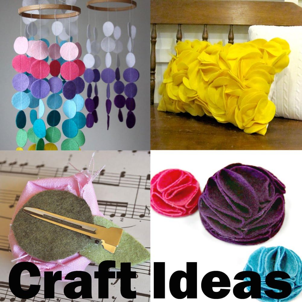 Yellow Craft Felt Circles (1 Inch - 100pc)
