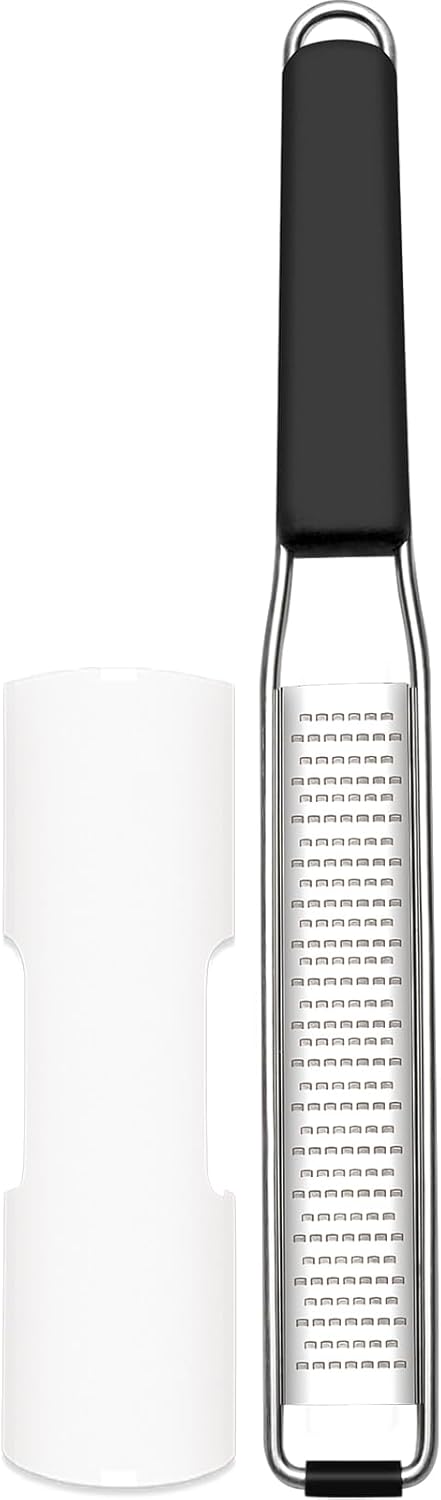 Lemon & Citrus Zester, Cheese Graters with Stainless Steel Sharp Blade for Parmesan Cheese, Ginger, Garlic, Nutmeg, Chocolate, Vegetables, Fruits, Dishwasher Safe Shredder Fine Blade