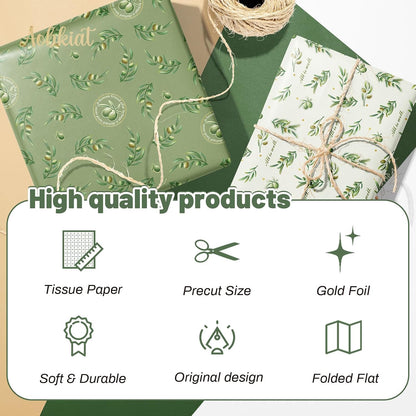 24 Sheet Lemon Tissue Paper for Gift Bag,Yellow Green Lemon Pattern | Wrapping Tissue for Spring Summer Birthday Baby Shower Party Favors,Present Packaging,20 x 15 Inch/Sheet