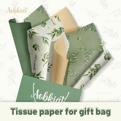 24 Sheet Lemon Tissue Paper for Gift Bag,Yellow Green Lemon Pattern | Wrapping Tissue for Spring Summer Birthday Baby Shower Party Favors,Present Packaging,20 x 15 Inch/Sheet
