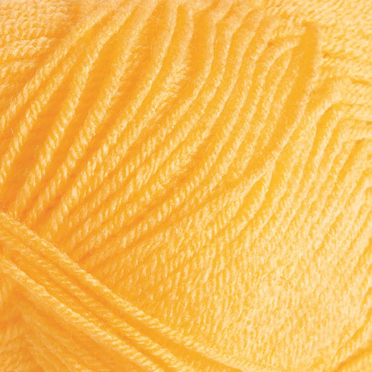 Brava Yellow Sport Weight Acrylic Yarn for Crocheting | 100g of soft knitting yarn in Canary color, machine washable.