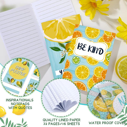 36 Pieces Mini Notebooks Lemon Pocket Notepads Inspirational Notepads Small Motivational Journal Notebook Lemon Zest Lesson Planner for Gift Office School Travel Present Supplies