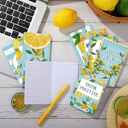 36 Pieces Mini Notebooks Lemon Pocket Notepads Inspirational Notepads Small Motivational Journal Notebook Lemon Zest Lesson Planner for Gift Office School Travel Present Supplies
