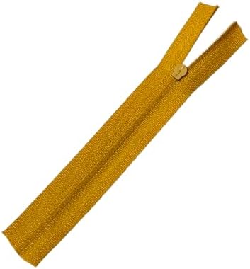 Nylon Coil Invisible Zipper #3, 7-18 Inch, for DIY Sewing, Crafts, Bags, Purse Making (Golden Yellow, 9 Inch)