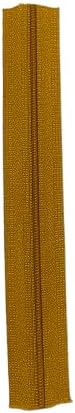 Nylon Coil Invisible Zipper #3, 7-18 Inch, for DIY Sewing, Crafts, Bags, Purse Making (Golden Yellow, 9 Inch)