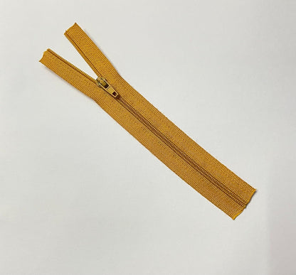 Nylon Coil Invisible Zipper #3, 7-18 Inch, for DIY Sewing, Crafts, Bags, Purse Making (Golden Yellow, 9 Inch)