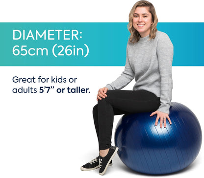 Bouncyband Balance Ball – Create Flexible Seating to Improve Focus at School, Office, or Home with This No-Roll Weighted Ball