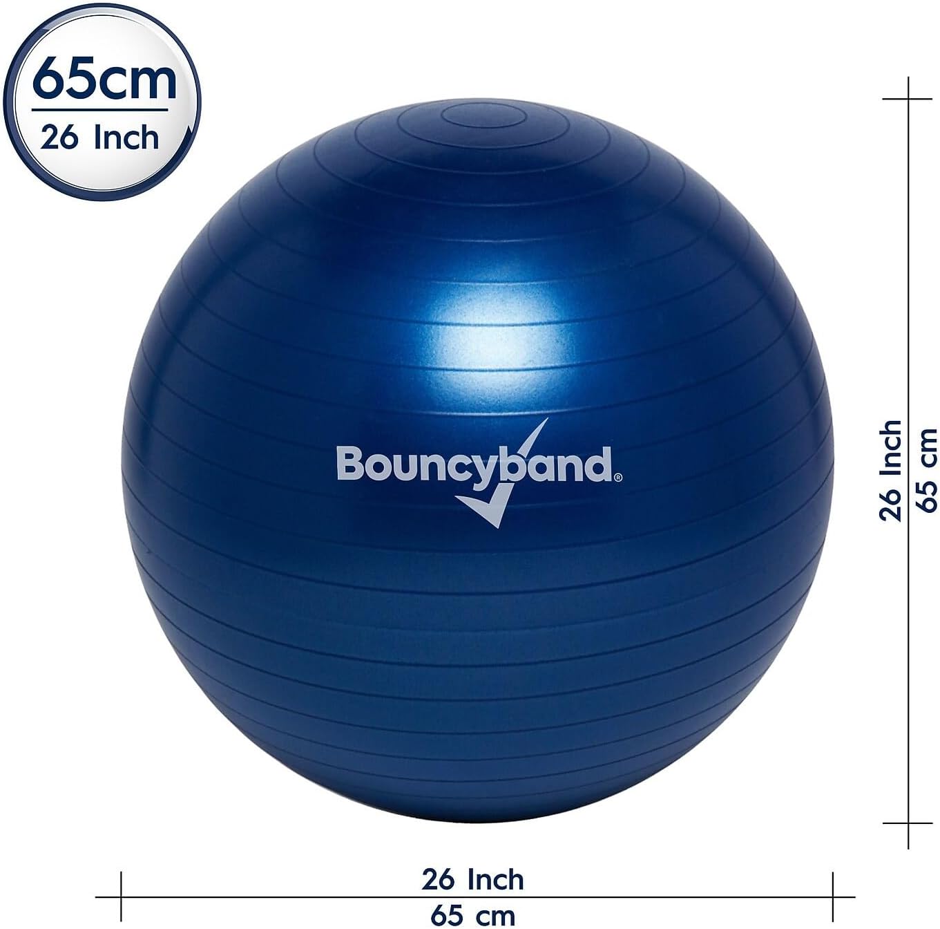 Bouncyband Balance Ball – Create Flexible Seating to Improve Focus at School, Office, or Home with This No-Roll Weighted Ball