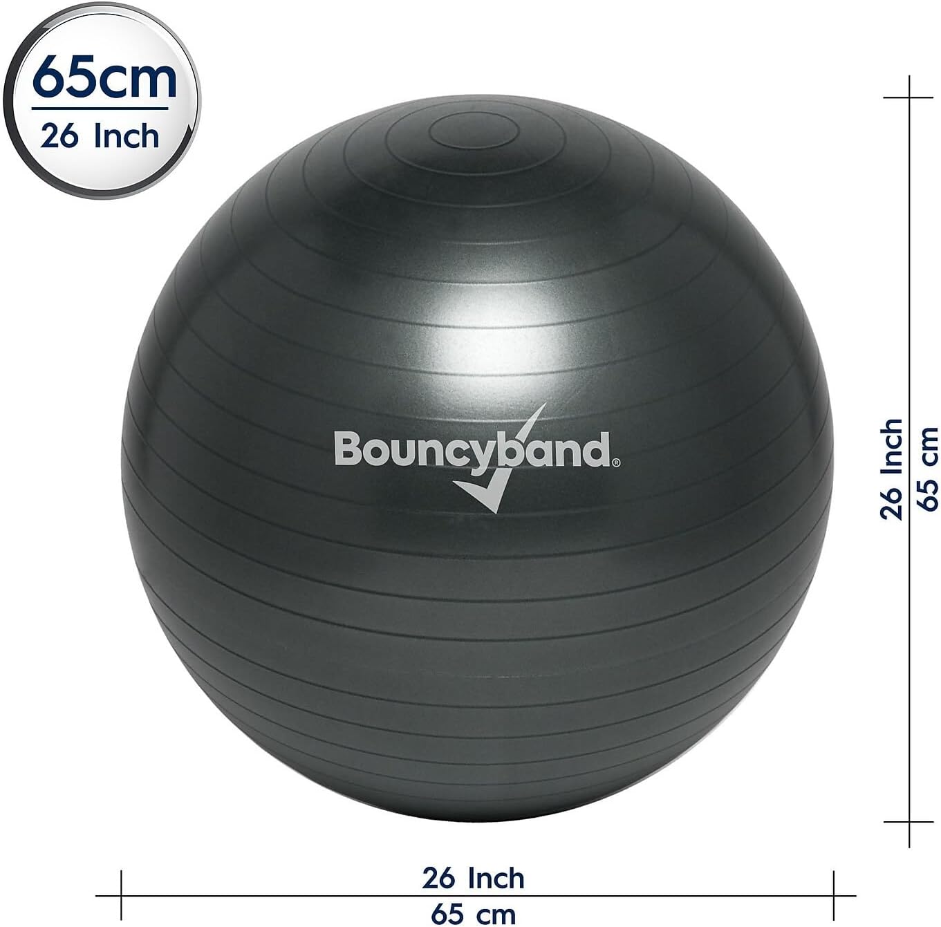 Bouncyband Balance Ball – Create Flexible Seating to Improve Focus at School, Office, or Home with This No-Roll Weighted Ball