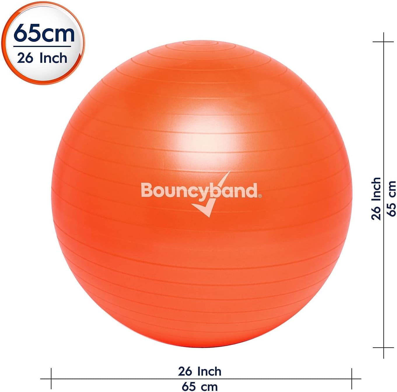 Bouncyband Balance Ball – Create Flexible Seating to Improve Focus at School, Office, or Home with This No-Roll Weighted Ball
