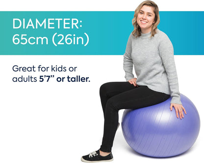 Bouncyband Balance Ball – Create Flexible Seating to Improve Focus at School, Office, or Home with This No-Roll Weighted Ball