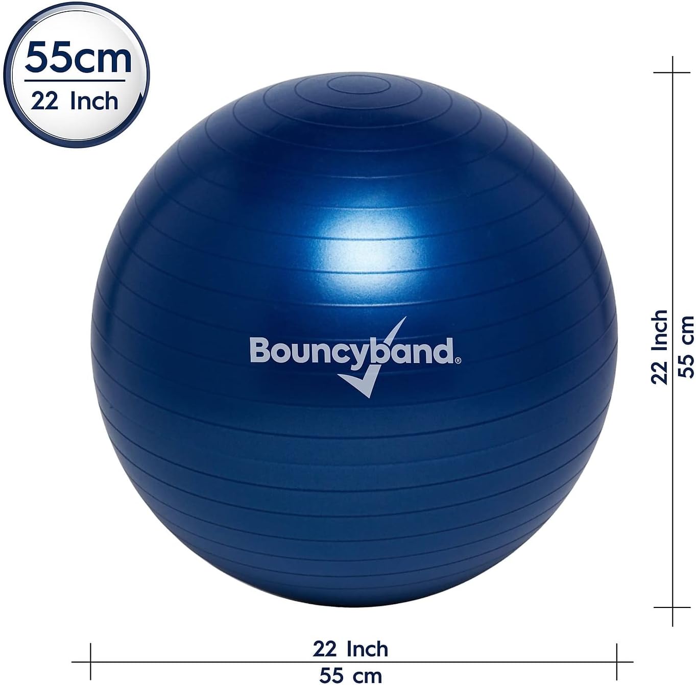 Bouncyband Balance Ball – Create Flexible Seating to Improve Focus at School, Office, or Home with This No-Roll Weighted Ball