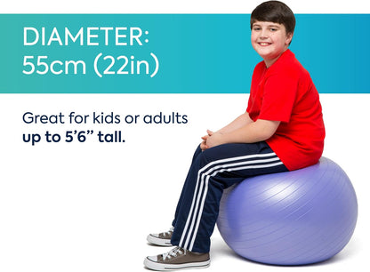 Bouncyband Balance Ball – Create Flexible Seating to Improve Focus at School, Office, or Home with This No-Roll Weighted Ball