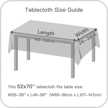 Rectangle Tablecloth Weaved Pattern Waterproof Spillproof Wrinkle Free Table Cloth, Kitchen Dining Tabletop Decoration, Fabric Table Cover for Holiday Parties, 52 x 70 Inch, Ochre Yellow