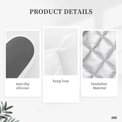 Lemon Silicone Oven Mitts Set of 2, Heat Resistant up to 500°F, Kitchen Oven Gloves with Non-Slip Grip and Soft Cotton Lining for Baking, Cooking and BBQ