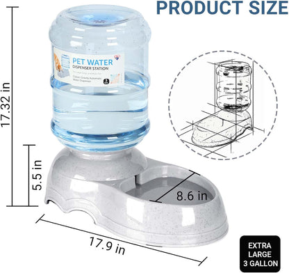 3 Gallon Dog Water Dispenser for Large Dogs, Automatic Gravity Pet Water Station, Large Capacity Pet Drinking for Lage Dogs and Multi-Pet, Anti-Slip Base, BPA-Free
