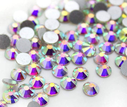 1440 Pieces SS16 / 4mm Clear Crystal Flat Back Brilliant Round Rhinestones Glass Stones Glitter Gems Transparent Faux Diamond (Crystal AB)