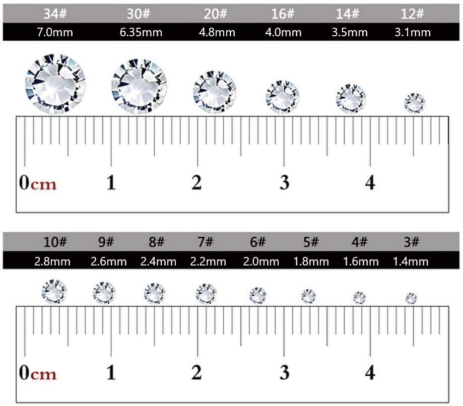 1440 Pieces SS16 / 4mm Clear Crystal Flat Back Brilliant Round Rhinestones Glass Stones Glitter Gems Transparent Faux Diamond (Crystal AB)