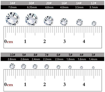 1440 Pieces SS16 / 4mm Clear Crystal Flat Back Brilliant Round Rhinestones Glass Stones Glitter Gems Transparent Faux Diamond (Crystal AB)
