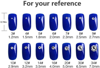 1440 Pieces SS16 / 4mm Clear Crystal Flat Back Brilliant Round Rhinestones Glass Stones Glitter Gems Transparent Faux Diamond (Crystal AB)