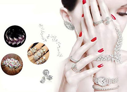 1440 Pieces SS16 / 4mm Clear Crystal Flat Back Brilliant Round Rhinestones Glass Stones Glitter Gems Transparent Faux Diamond (Crystal AB)