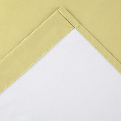 Diamond Home Linens 3 Piece 100% Blackout Lined Thermal Kitchen Window Treatment Curtain Tiers and Valance Set (36" Tiers & 14" Valance, Yellow)