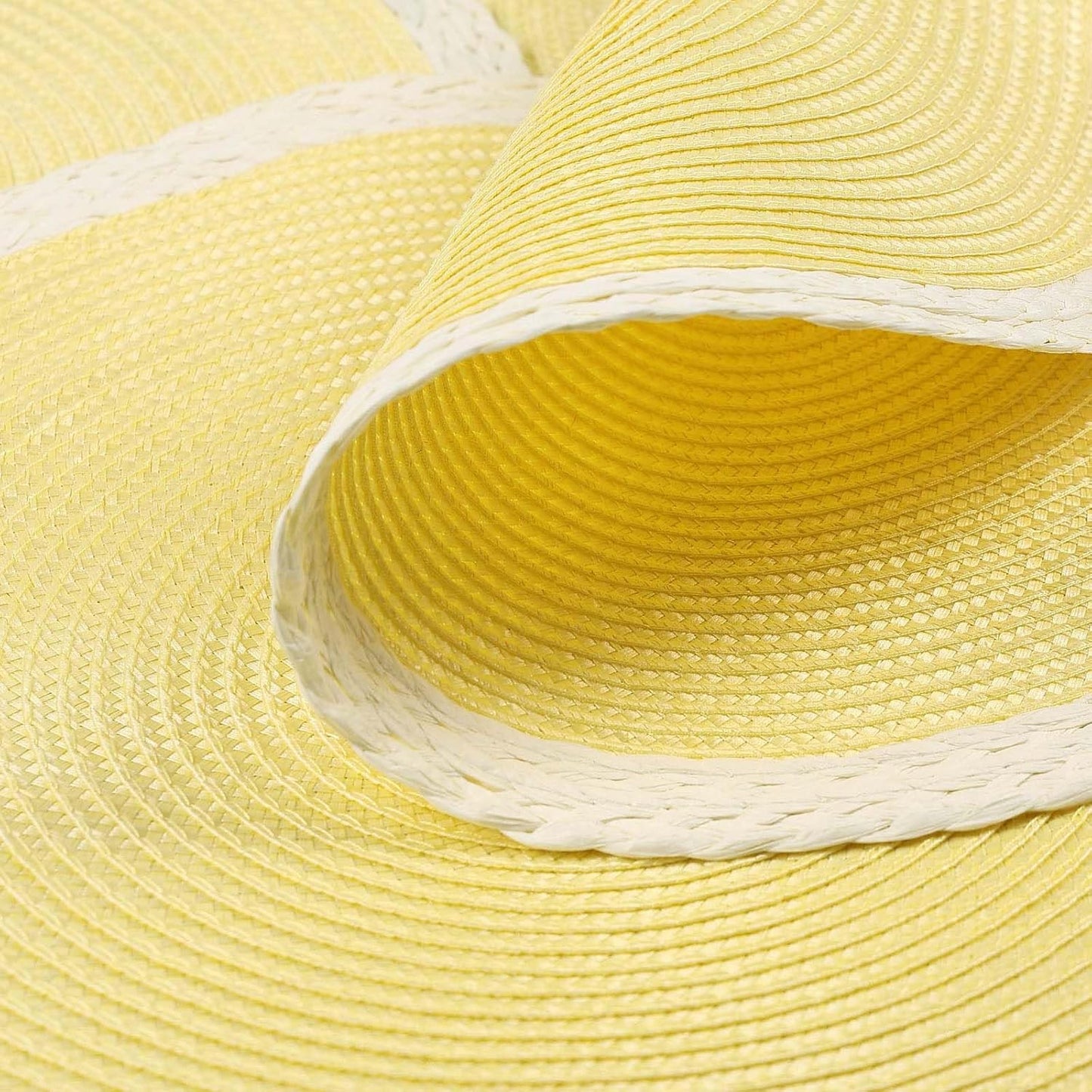 Braided Round Placemats Set of 6, 15 Inch Woven Table Mats, Non-Slip Washable Place Mats for Kitchen Dining Table Decor (Mint Yellow, 6)