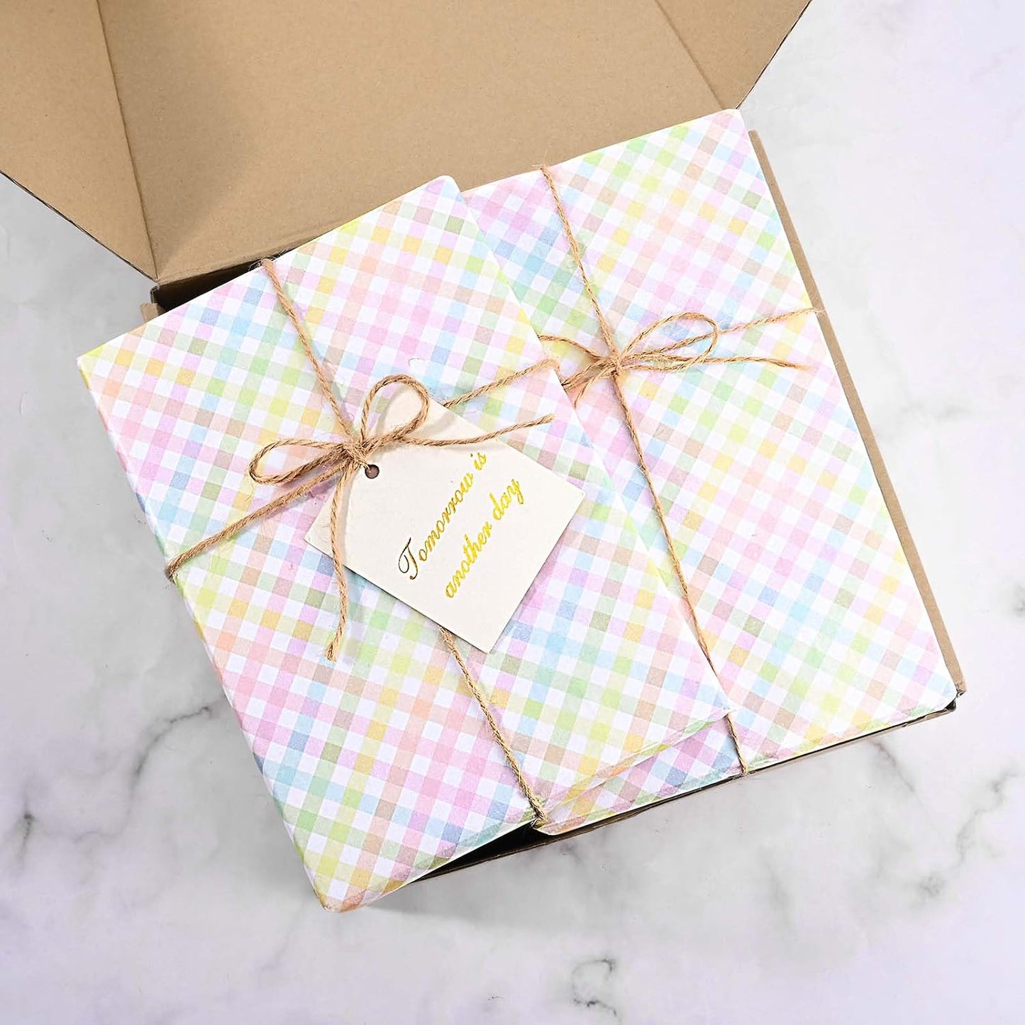 100Pcs Easter Tissue Paper for Gift Wrapping Pastel Plaid Color Art Tissue Paper for Happy Easter Party Spring Holidays DIY Craft Supplies, 20 * 14 Inches