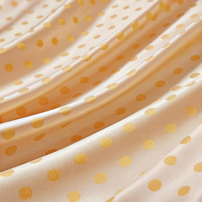 Yellow Satin Napkins Set of 4, Yellow Polka Dots Napkins Square 17 x 17 Inches for Wedding Dinner Birthday Easte Party Supplies