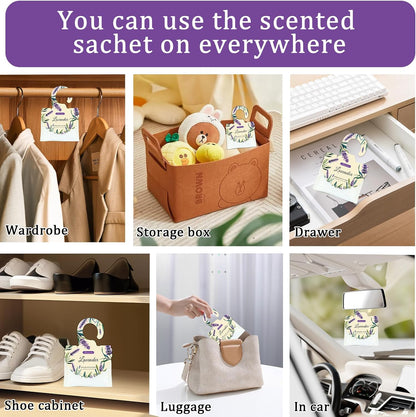 15 Packs Lemon Scented Sachets Bag for Drawers and Closets | Home Fragrance Sachet, Long-Lasting Hanging Closet Deodorizer Smell Goods for House